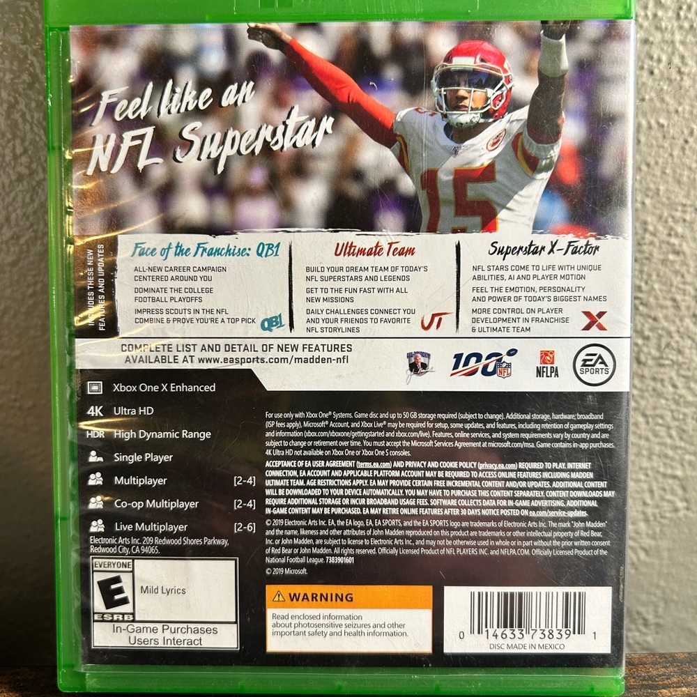 Madden NFL 20 Xbox One Game - Picture 2 of 3
